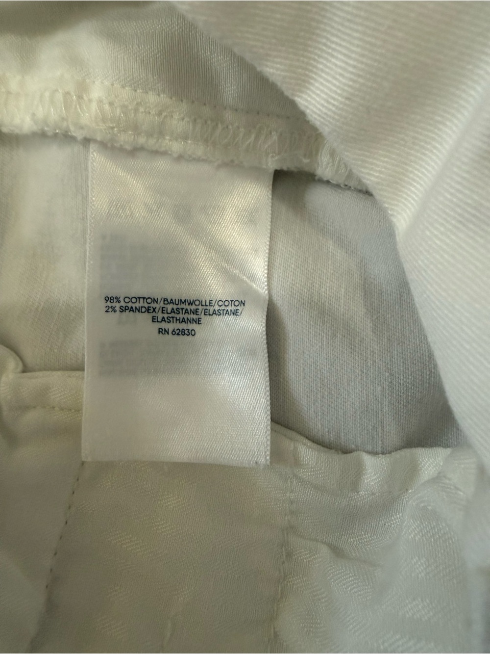 Lands' End White Cotton Scalloped Hem Short - Picture 4 of 4